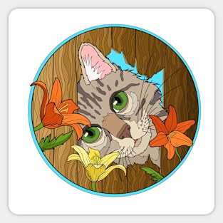 Garden Kitty Cat Sticker